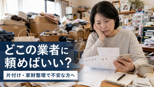 「どこの片付け業者に頼めばいいかわからない」そう感じたときに読んでほしい家財整理の話