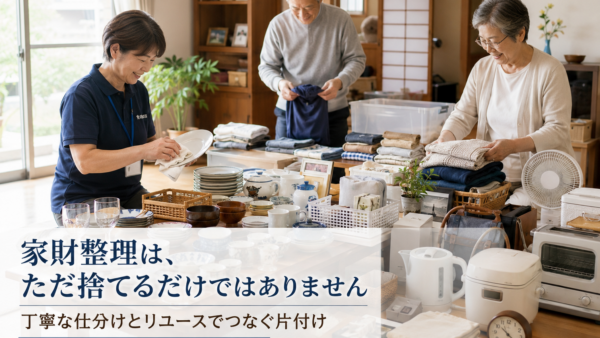家財整理で出た物はどうなる？丁寧な仕分けとリユースでつなぐ片付け